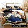 The Ryuo's Work Is Never Done! Cartoon Poster Sheets Quilt Covers Bedding Dormitory Sheets Bedding Set Soft Warm Bedding Set741