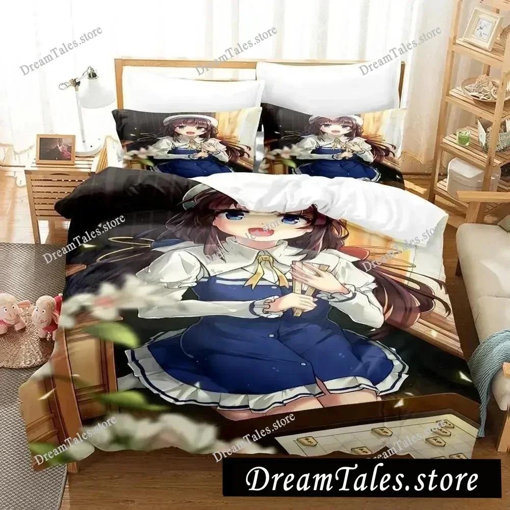 The Ryuo's Work Is Never Done! Cartoon Poster Sheets Quilt Covers Bedding Dormitory Sheets Bedding Set Soft Warm Bedding Set741