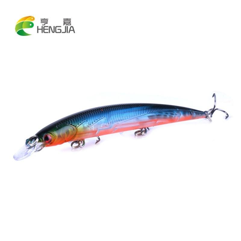 HENGJIA 8ks Nástraha Minnow s 3D očima Háček Bionická Nástraha na Štiku Okouna Rybářský Nástroj