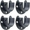 Stainless Steel Flange Seat Fixing Hardware Accessories Curtain Rod Wardrobe Hanger Tube Hook Fixed Support Bracket