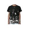 Off-White Fireworks And Galaxy Splatter Short Sleeve T-Shirt Unisex Tops Black OMAA002F176200179901