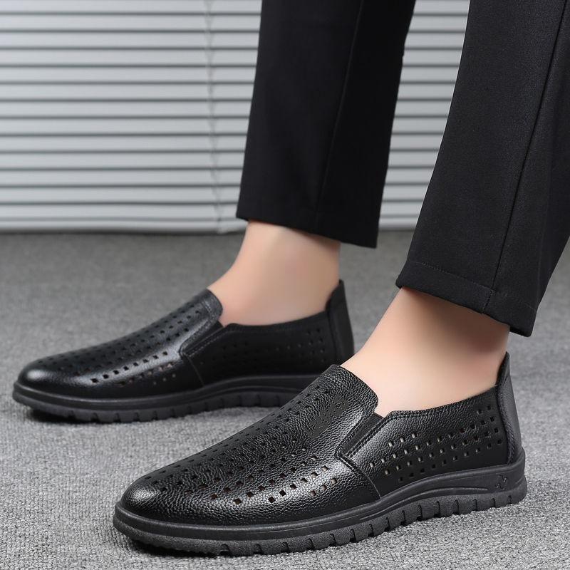 Men's shoes leather sandals summer non-slip shoes