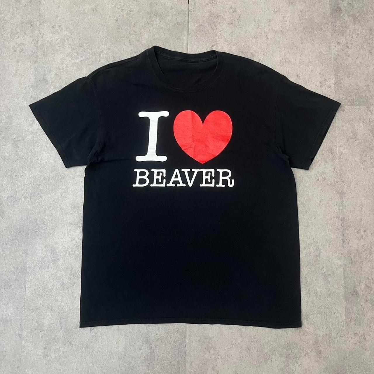 I love beaver graphic tshirt, vintage tshirt Unisex T-Shirt S