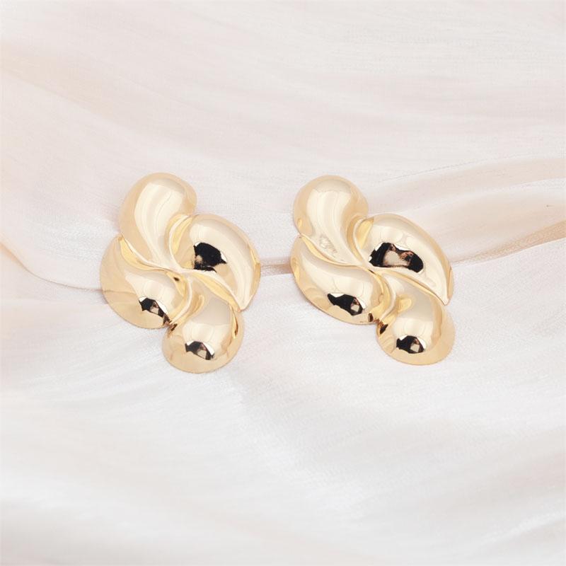 New In Exaggerated Irregular Metal Dangle Earrings for Women Big Spiral Geometric Statement Female Hyperbole Hanging Earring