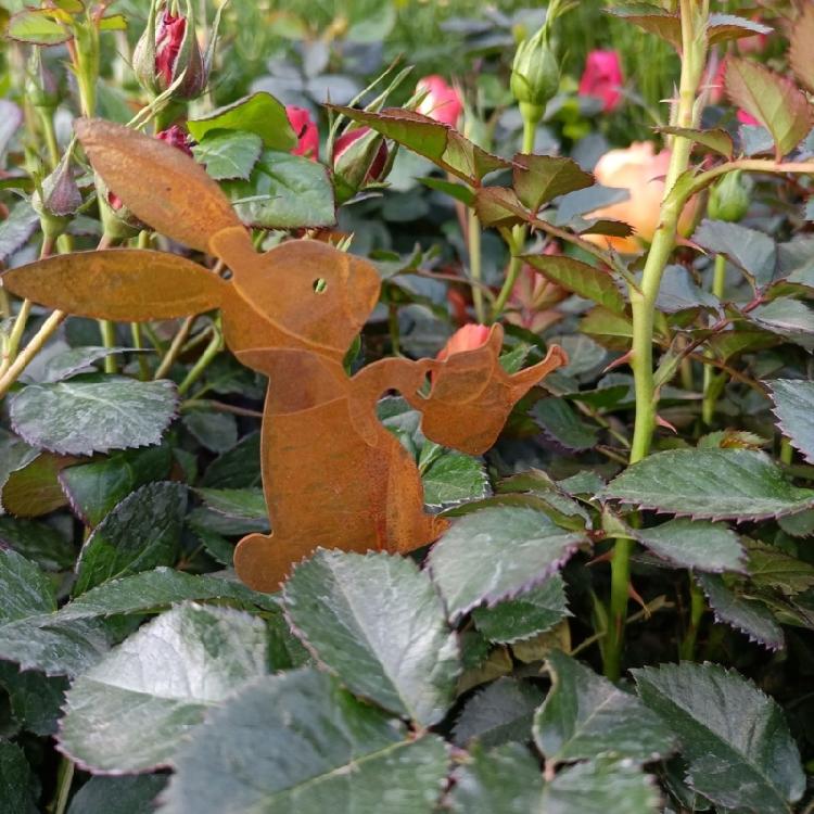 Animal Rabbit Decors Iron Decorative Rabbit Stakes Creative Animal Statues Stake