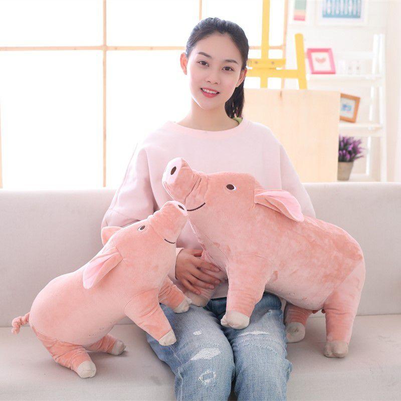 Cute Pink Pig Plush Toy Soft Animal Sleeping Pillow 25/40/60cm Comfortable Size