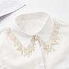 Jeweled Half Shirt False Collar Beaded Pearls Spread Lapel Versatile Art Collar Sweet Shawl False Decorative Shawl