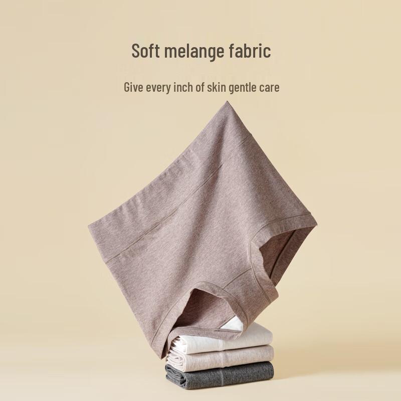 YOUNGYELL Women's High-Waist Pure Cotton Antibacterial Boxer Briefs 3-Pack