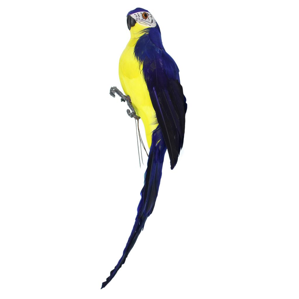 Colorful Parrots Birds Model Outdoor Home Garden Tree Decor Window Garden Decoration Bird Foam Feather Gnomes Garden Statue