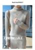 Women's Loose Cable Knit Cashmere Sweater - Double-Ply Wool, Double-Layer Collar, Base Layer for Autumn/Winter