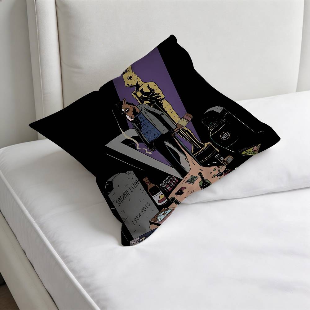 Cool BBojack Horseman Decorative Square Pillow Cover Soft Comfortable Pillow Case Sofa Bed Home Decoration