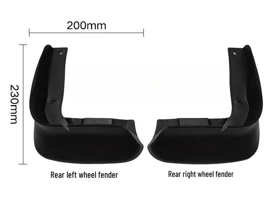 2006-2008 Honda Odyssey Exterior Soft Rubber Leather Mud Flaps