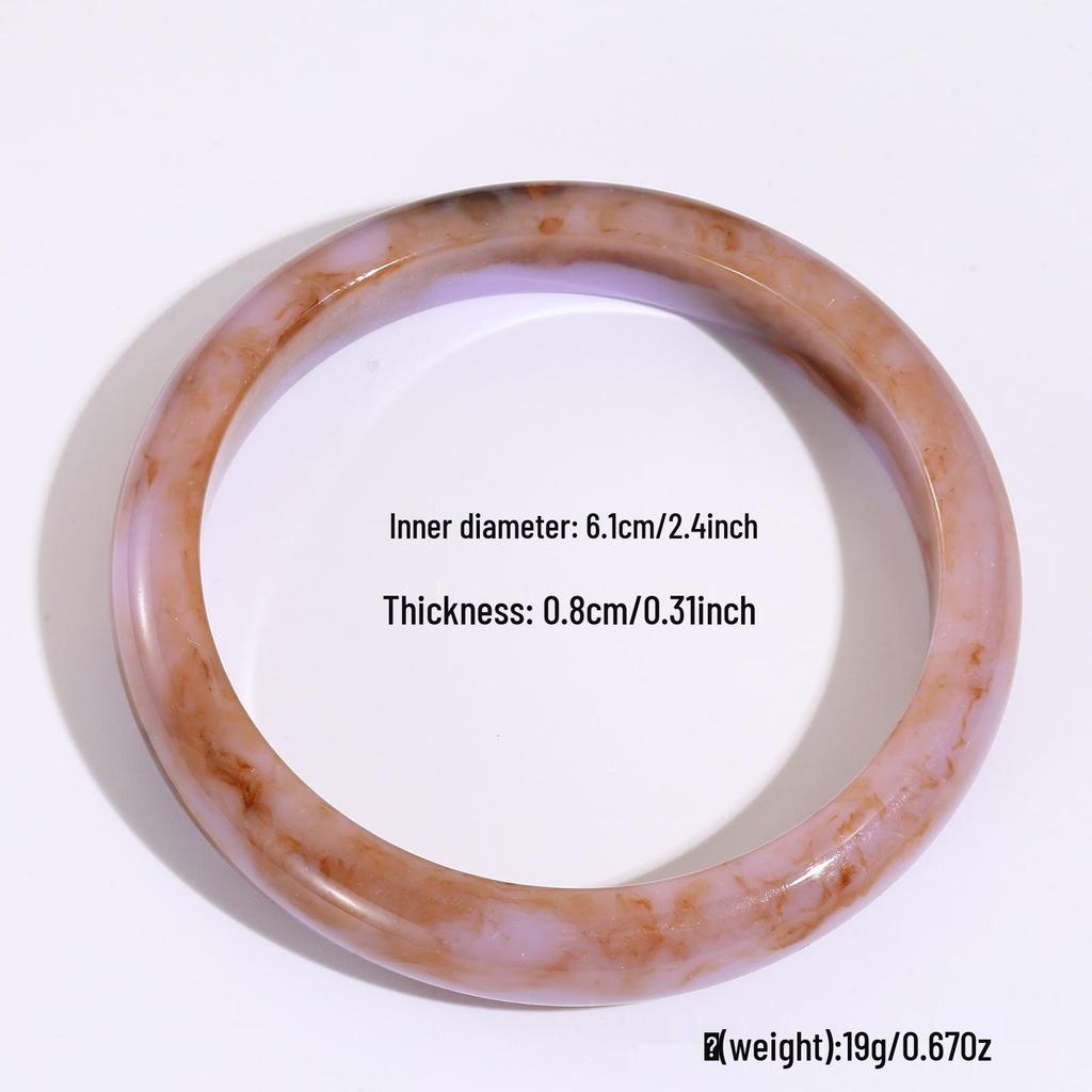 Europese & Amerikaanse Retro High-End Semi-Transparant Ovaal Hars Armband voor Meisjes