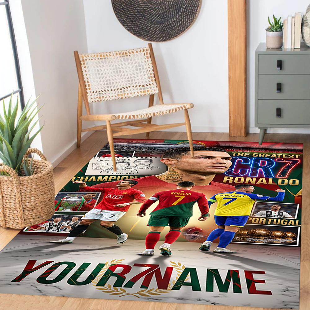 Mbappe Customized Name Floor Mat Design For Entryway Game Room Dining Room Outdoor Antislip Carpet Office Home Decor Perfect Gift For Friends Family