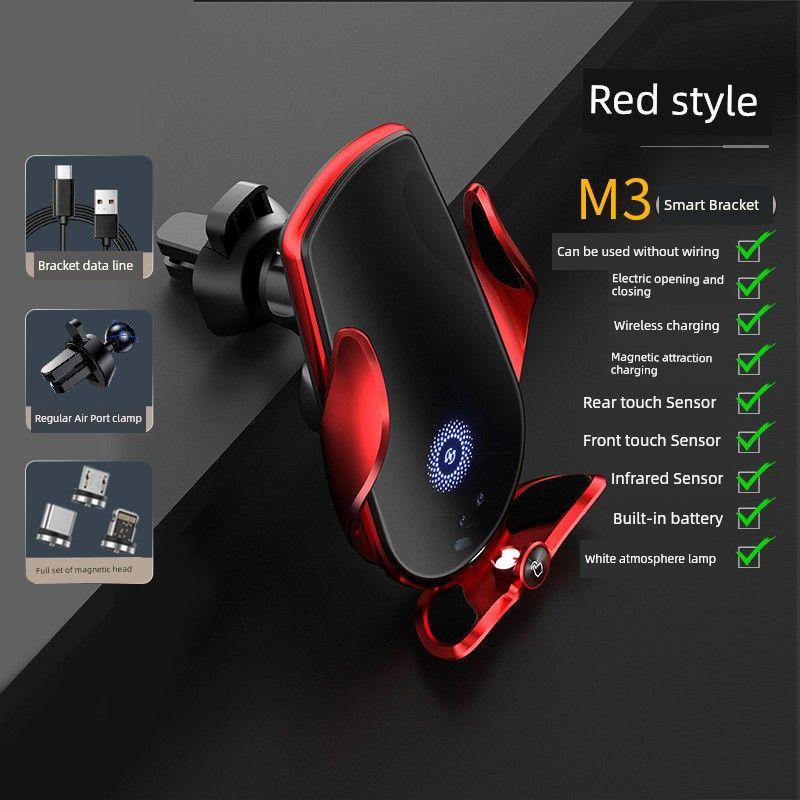Magic Clip M123 Car Wireless Charger Mobile Phone Holder Automatic Sensor Electric Clamping Navigation Holder Automotive Device Mount