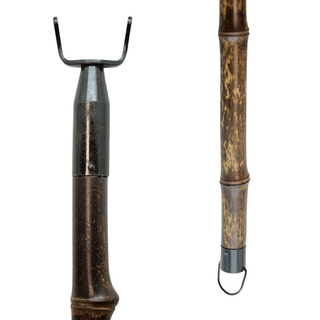 Fukui Metallhandwerk Zum Aufhängen und Absenken von Hängerollen, die außer Reichweite sind Pfeilkerbe 1000mm Schwarzer Bambus 7005