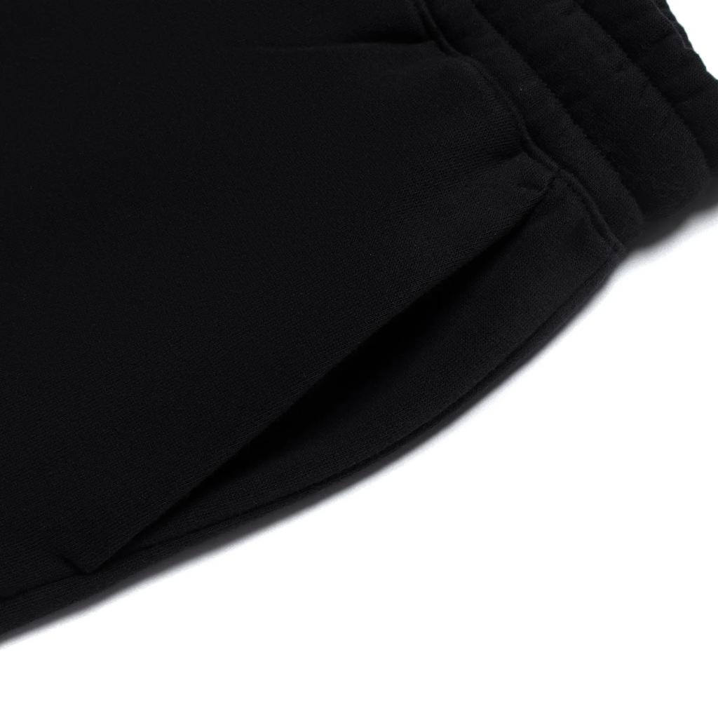 Li Ning Solid Color Straight Leg Drawstring Fleece Lined Warm Knitted Sports Pants Women Bottoms Black AKLSB10-4