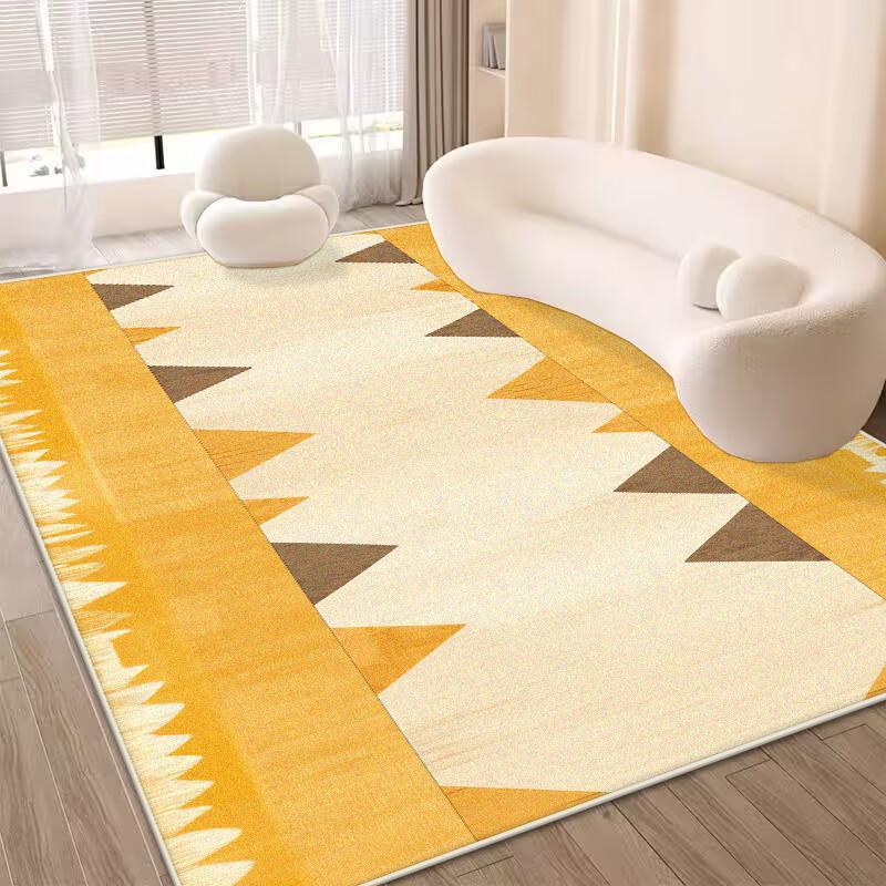 

Nordic Abstract Yellow Large Rugs for Living Room Luxury Sofa Area Carpets Non-slip Floor Mat Home Bedroom Decor 60*90cm