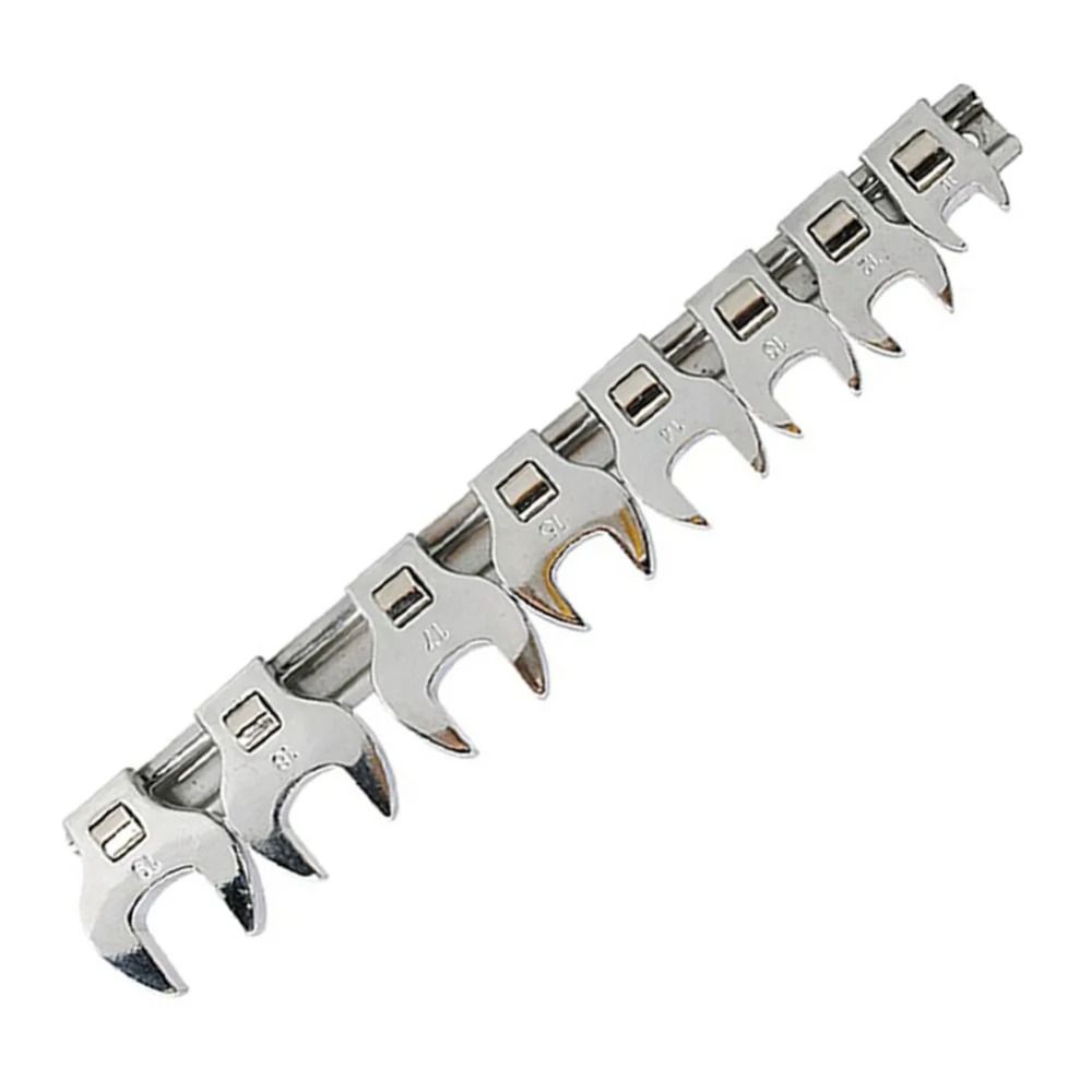 8Pcs Replaceable Open End Spanner 10 To 19mm L-shaped Wrench Portable Wrench Replacement Head