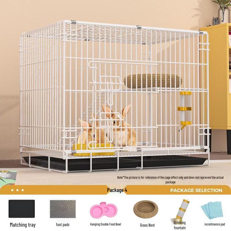 JINGRUIXIANG Double-Layer Rabbit Cage