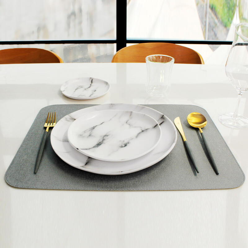 Velvet Faux Leather Double-Sided Table Mat SV+GD