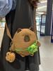 Capybara Small Shoulder Bag With Nylon Material And Zipper Closure For Casual Travel
