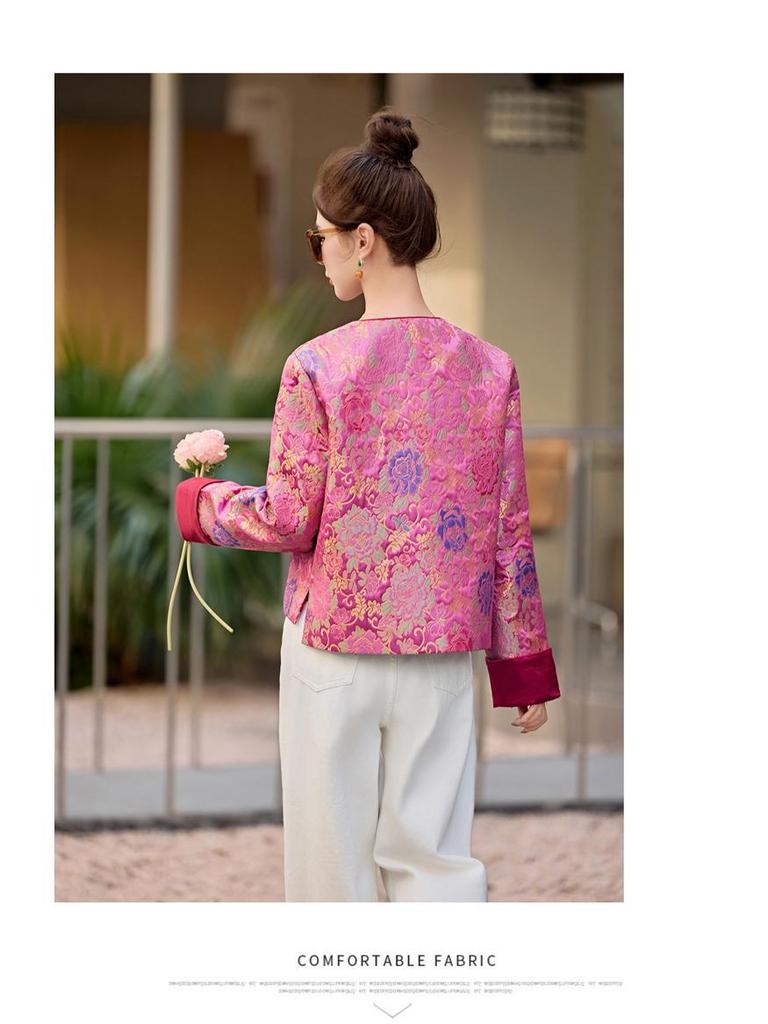 2025 Spring Collection: Women's High-End Chinese Style Jacquard Jacket (SY1700)