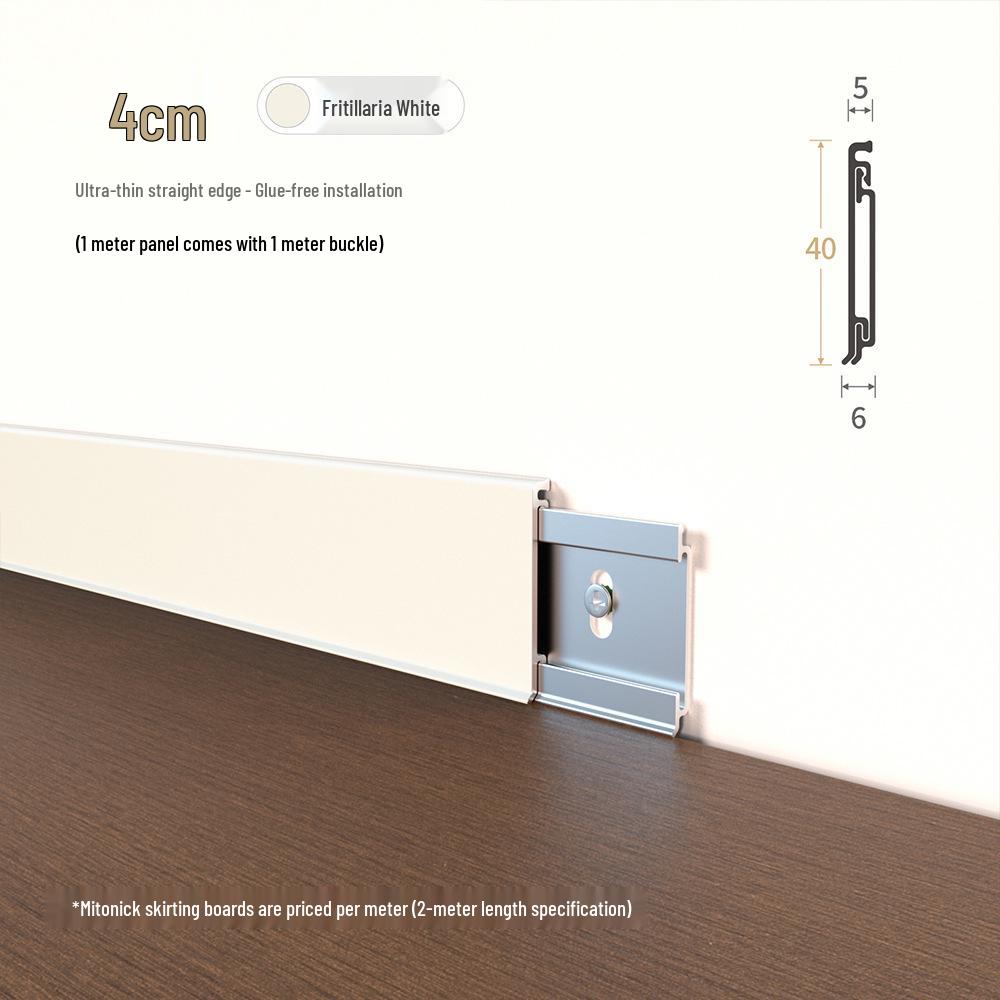 Meitong Ultra-Thin Pre-embedded Aluminum Alloy Skirting Board