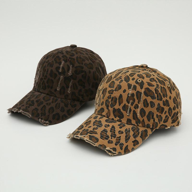 Nouvelle Casquette de Baseball Imprimé Léopard pour Femmes, Snapback à Décoration Strass, Streetwear Style Coréen, Design Réglable & Amincissant