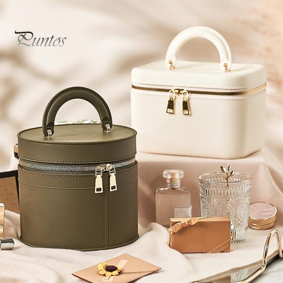 Travel Toiletry Bag with Handle Large Capacity Zipper Closure Waterproof Portable Cosmetic Bag Makeup Organizer