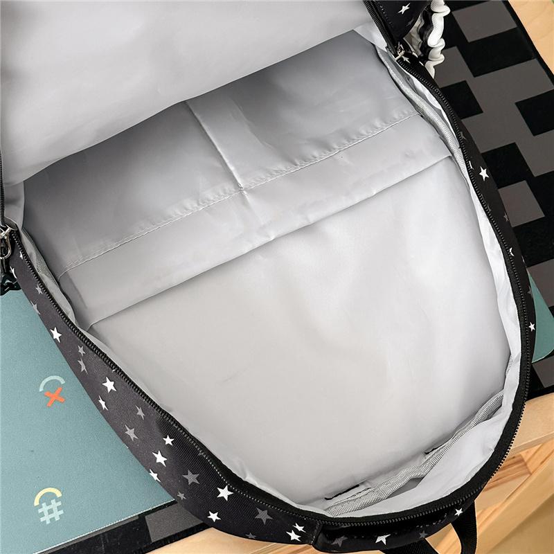 Cute Bunny Ear School Backpack with Clear Front Pocket Top Handle Casual Daypack for Girls Daily Use