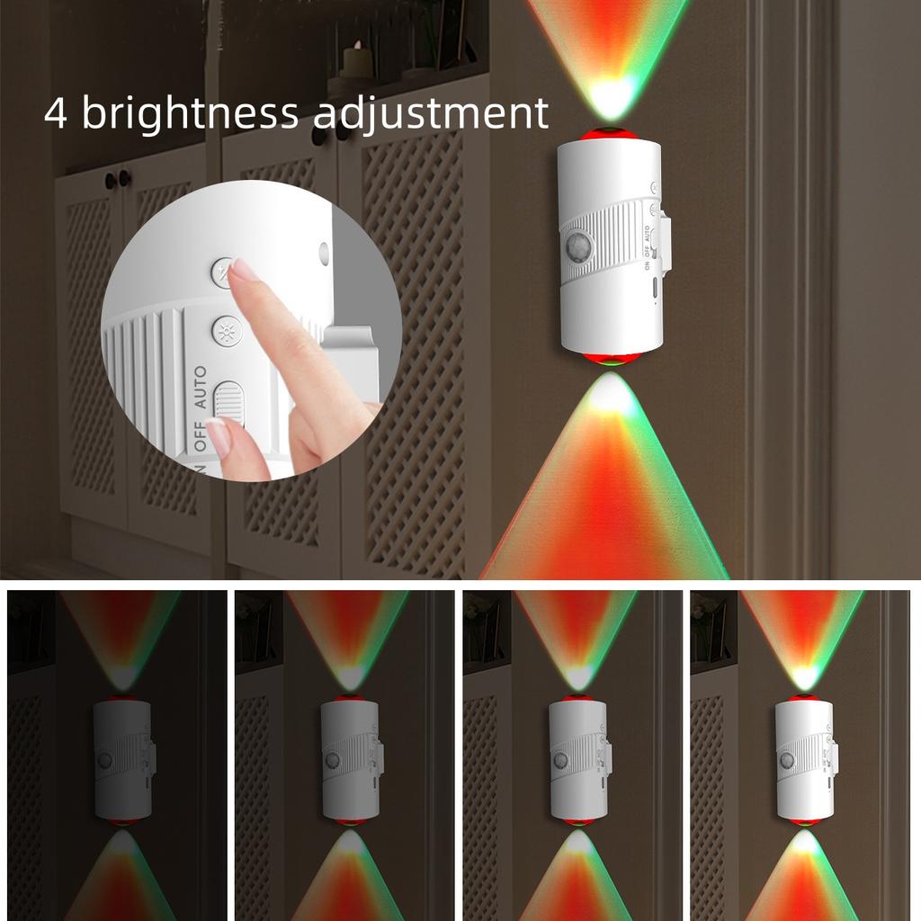 Motion Sensor LED Night Light RGB USB Rechargeable Magnetic Mounting Wall Lamp Staircase Light Indoor Lighting