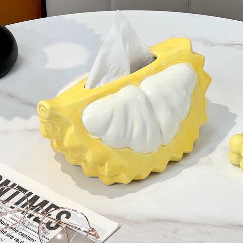 Durian Tissue Box, Living Room Storage Box, Light Luxury Creative Dining Table Paper Napkin Box