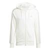adidas Essentials French Terry 3-Stripes Full-Zip Hoodie Off White Men Streetwear IS1373