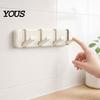 Space Saving Door Hooks Over The Hanger Hooks, Foldable No Drilling Adhesive Coat Rack, Wall Organizer, for Coats Bags Towels Scarves Keys