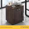 Lockable Mobile Wooden Cabinet for Under Desk Storage