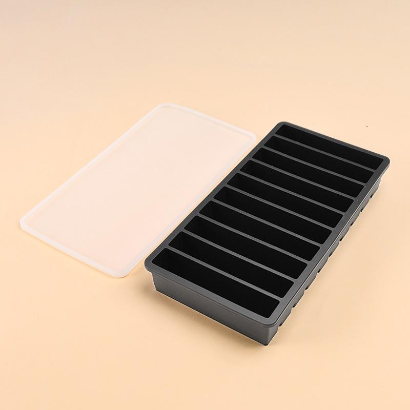 

Гигантское хранилище для еды, соуса, с крышкой, силиконовые поддоны для заморозки, очень большой суповой лед, 6/10 кубиков, формы для заморозки продуктов 10 Company чёрный