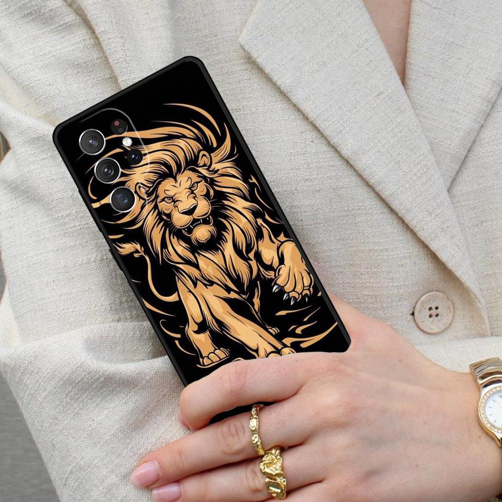 Ferocious Lion Cell Phone Case for Samsung Galaxy S26 Ultra S25 S24 S23 S22 S21 S20 Note10 Cover