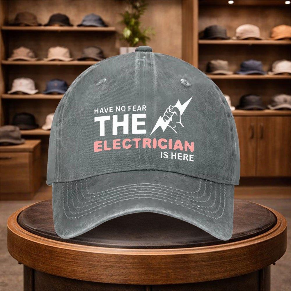 pc Dont Be Afraid of the Electrician Printed Baseball Cap Casual Snapback Hat Fashionable Cap Adjustable Outdoor Leisure Ha