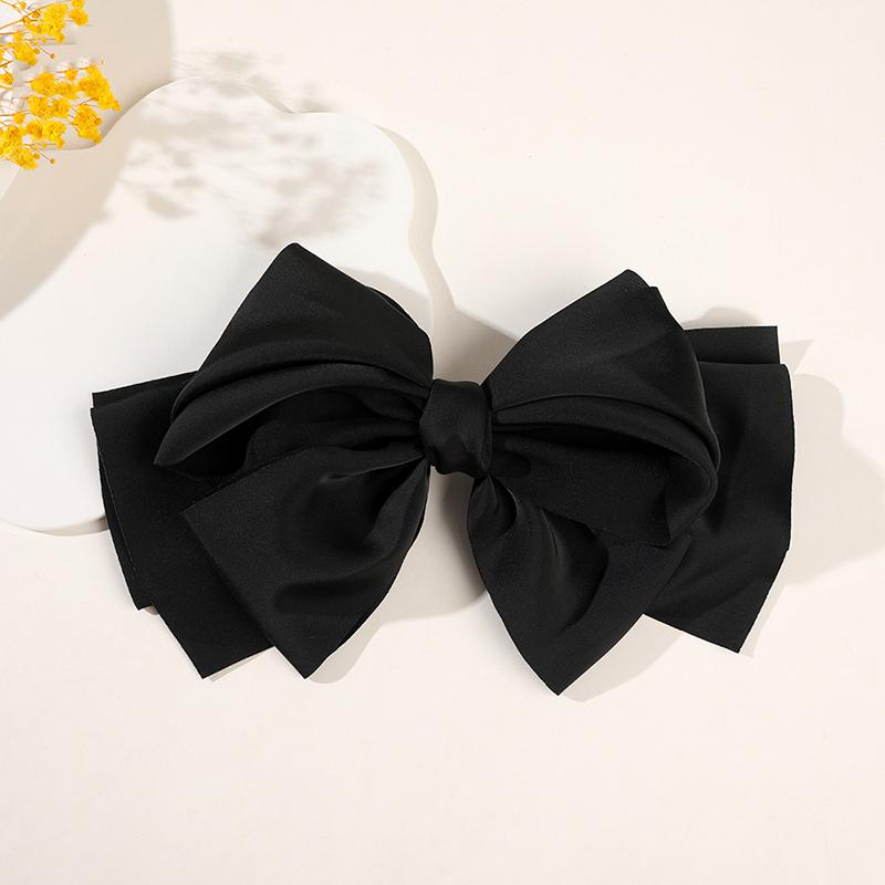 Oversized Big Bowknot Satin Hair Clips For Girls Sweet Korean Ribbon Spring Clip Bow Hair Clip Women Hairpins Hair Accessories