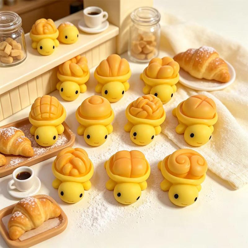 10/20Pcs Cute Cartoon Bread Turtle Charms Decoration Resin Diy Craft Accessories For Desk Decor Car Ornament