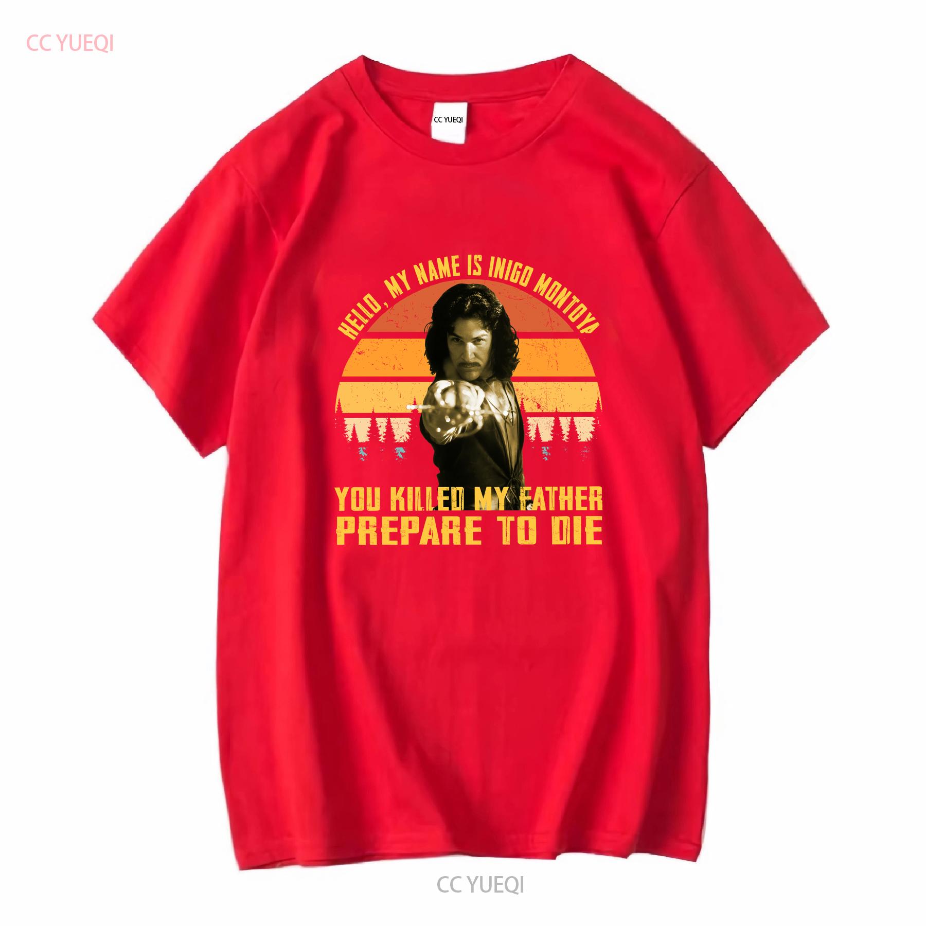 Inigo Montoya Hello My Name Is You Killed Father Sunset Vintage Retro Comfort Colors T shirt SweaT long or short sleeves S