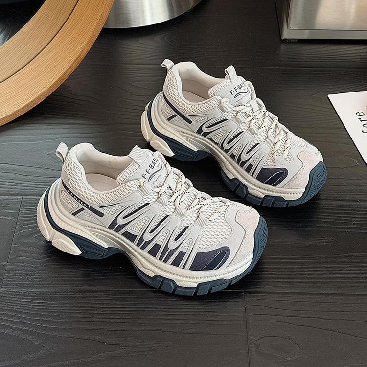 New platform dad shoes spring women's shoes increase height and show small feet lightweight casual running shoes mountaineering sports shoes