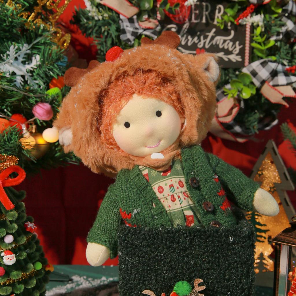 BlissfulPixie Handgefertigte Waldorfpuppe - Cora, 30cm, Weich, Niedliches Plüschtier für Mädchen, Perfekt für Kinder