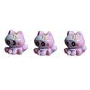 3 Pezzi Mini Gatti in Resina, Gatti in Miniatura Cartoni Animati Modello Animale per Giardino delle Fate, Paesaggio Muschio, Artigianato Terrario Fai-da-te, Decorazione per Torta