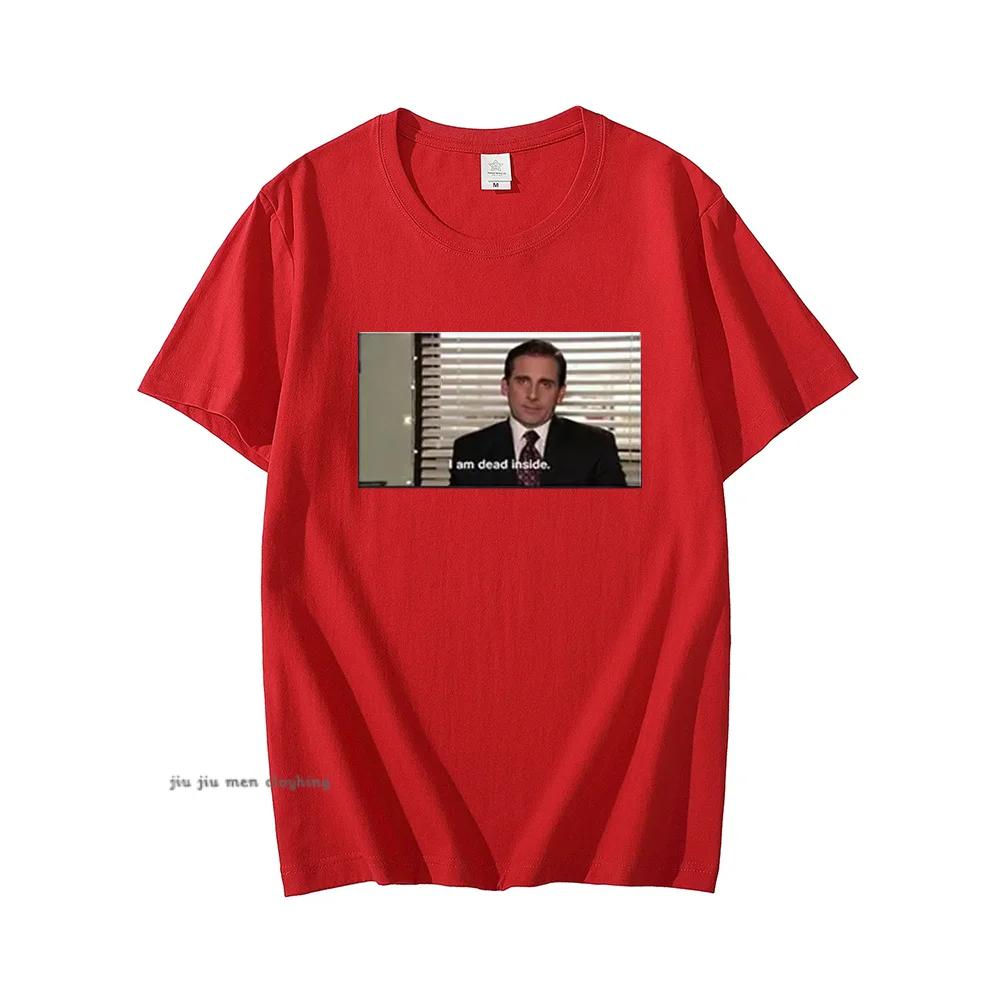 Jeg er død inni sommer Herre Dame T-skjorte Topp The Us Office Herre Dame T-skjorter Meme Morsomme T-skjorter Camisas Hombre Oversized