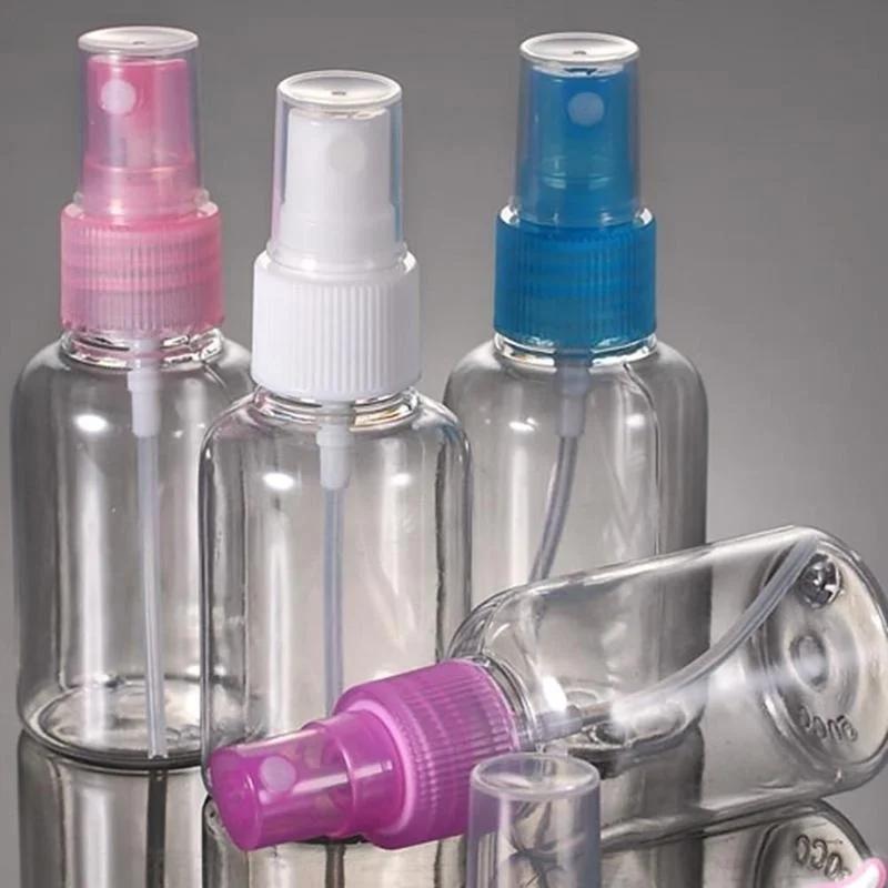 5PCS 50/30/20/10ml Small Empty Plastic Transparent Spray Bottles for Makeup Skin Care Perfume Refillable Portable Soap Dispenser
