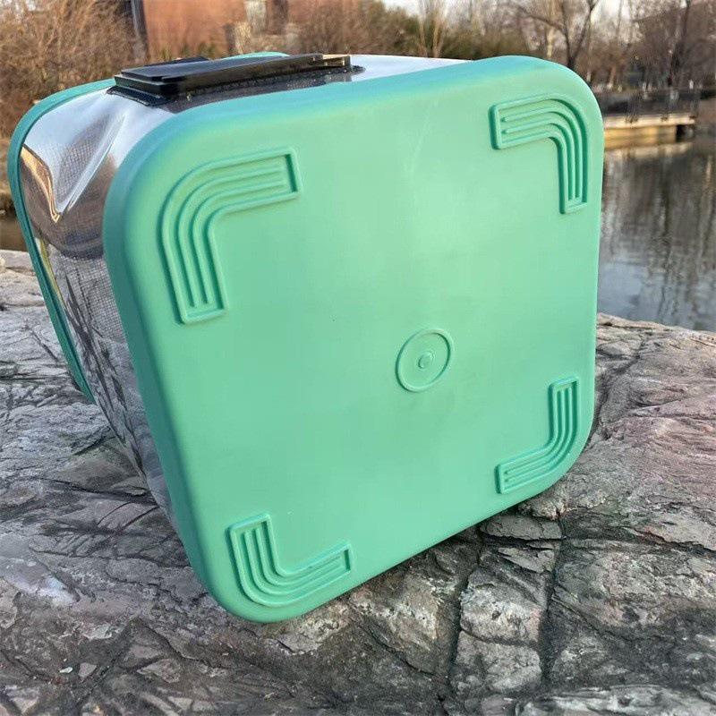 Transparent Portable Outdoor Fishing Bucket with EVA Handle - Thickened Live Fish Keeper and Lure Bucket