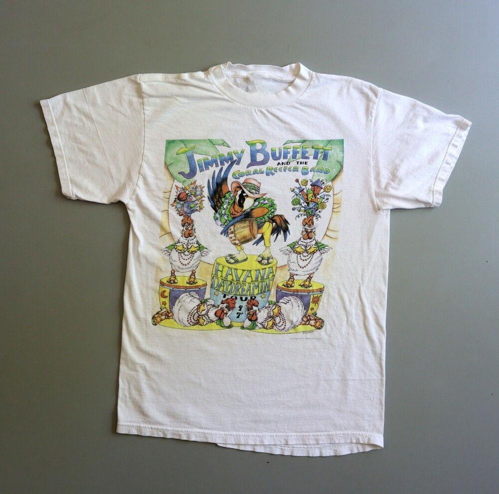 VTG Jimmy Buffett Havana Daydreamin Tour 1997 Shirt White Unisex S-5XL Unisex T-Shirt L