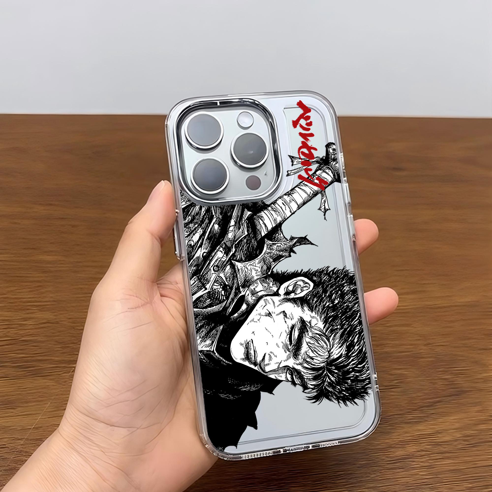 

New Japanese Hot Blood Anime Berserk Guts Phone Case For iPhone 17 16e 16 15 14 13 12 11mini Pro Max X XR XSMAX 8 Air Plus Cover iPhone 15 ProMax